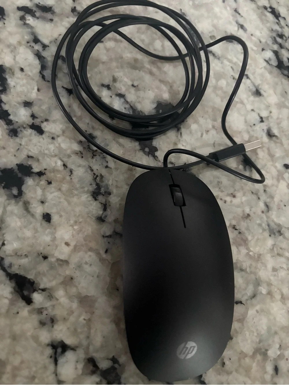 HP Black Wired USB Mouse with Scroll Wheel